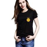 SexeMara 2016 New Summer Pocket Harajuku Cat Lovers Women Top Short-sleeve T shirt  Sweet Style Black/White/Grey Plus Size 2
