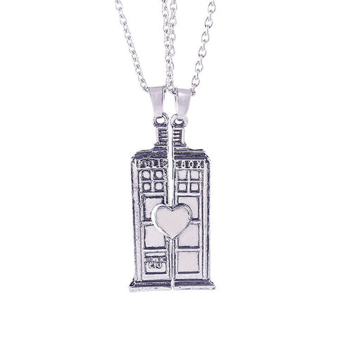 Tardis police box vintage double heart